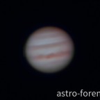Jupiter aus 20 Einzelbilder, mit Giotto zentriert und aufsummiert (2m + 4,7 mm +iPhone)